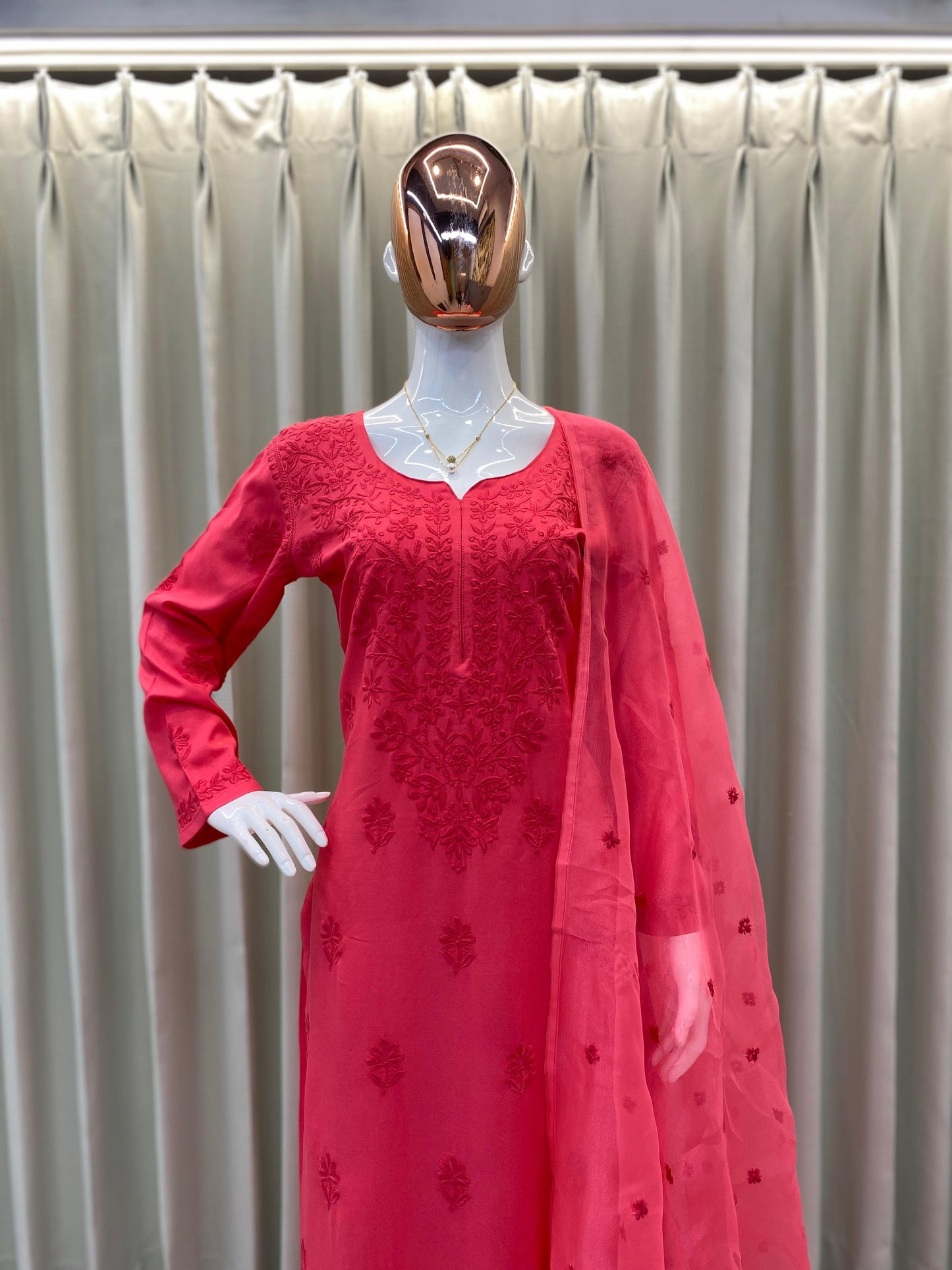 Be-287 Stlem Embroidery Work Pakistani Readymade Suits