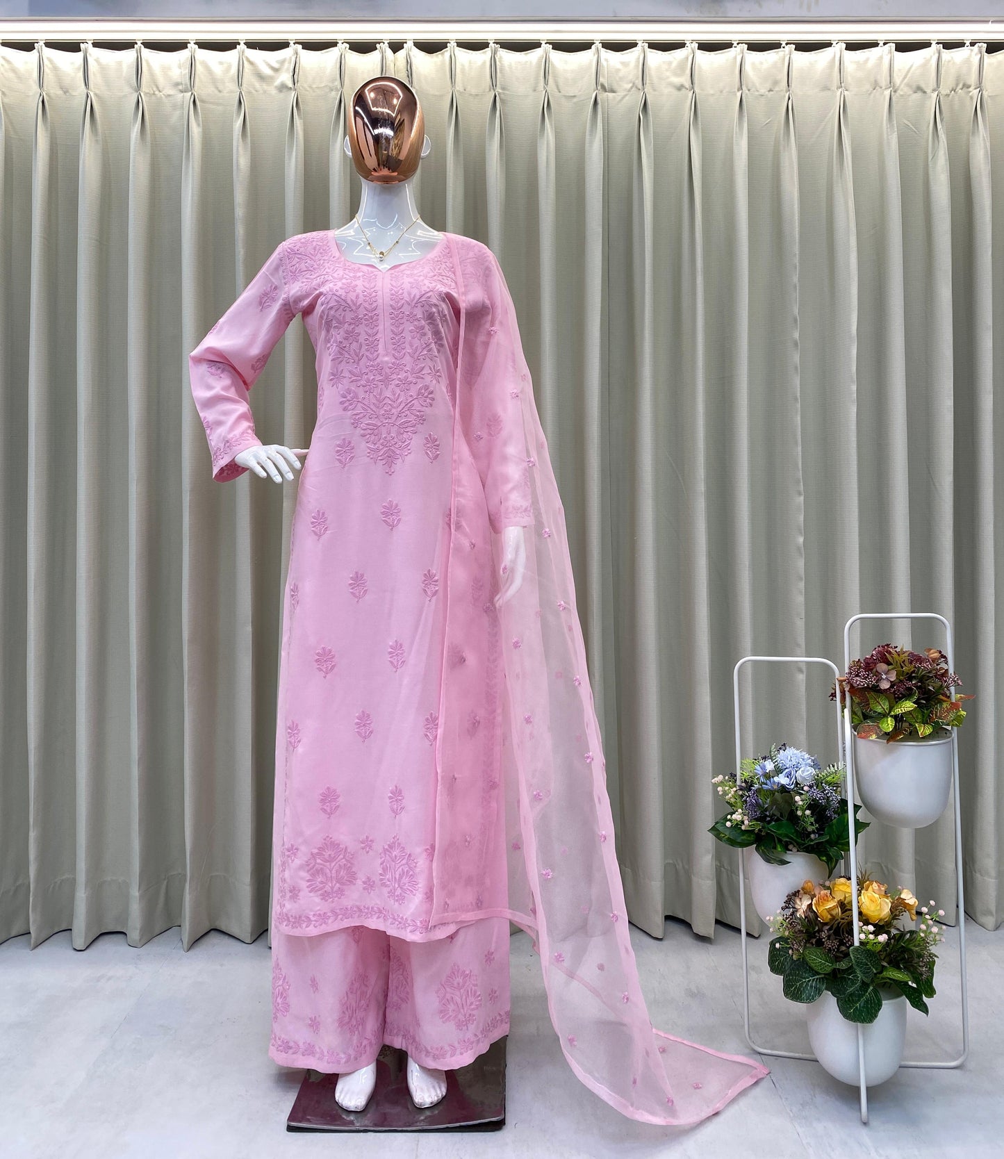 Be-287 Stlem Embroidery Work Pakistani Readymade Suits