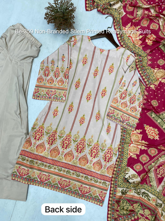 Be-359 Non-Branded Stlem Printed Readymade Suits