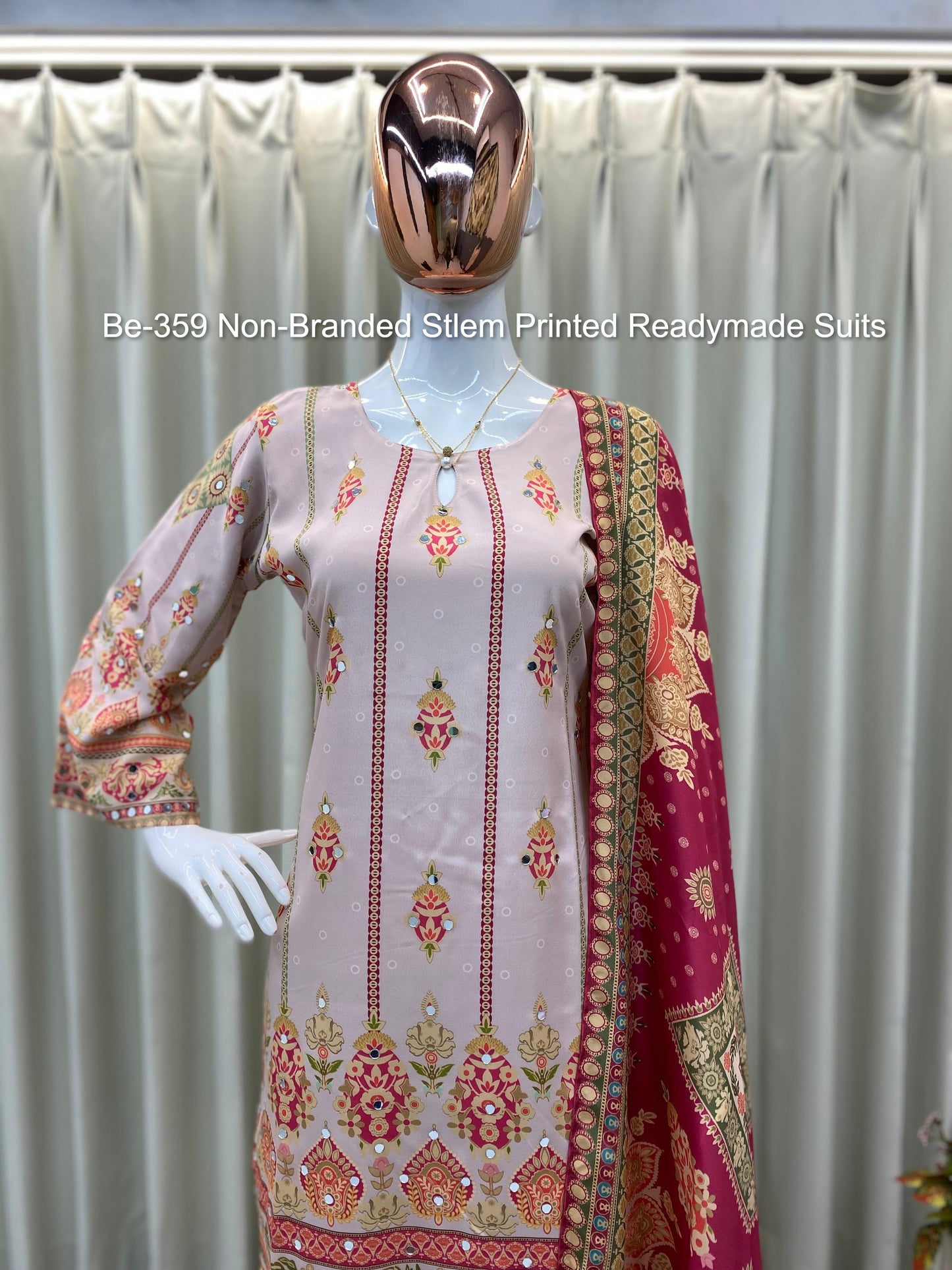 Be-359 Non-Branded Stlem Printed Readymade Suits