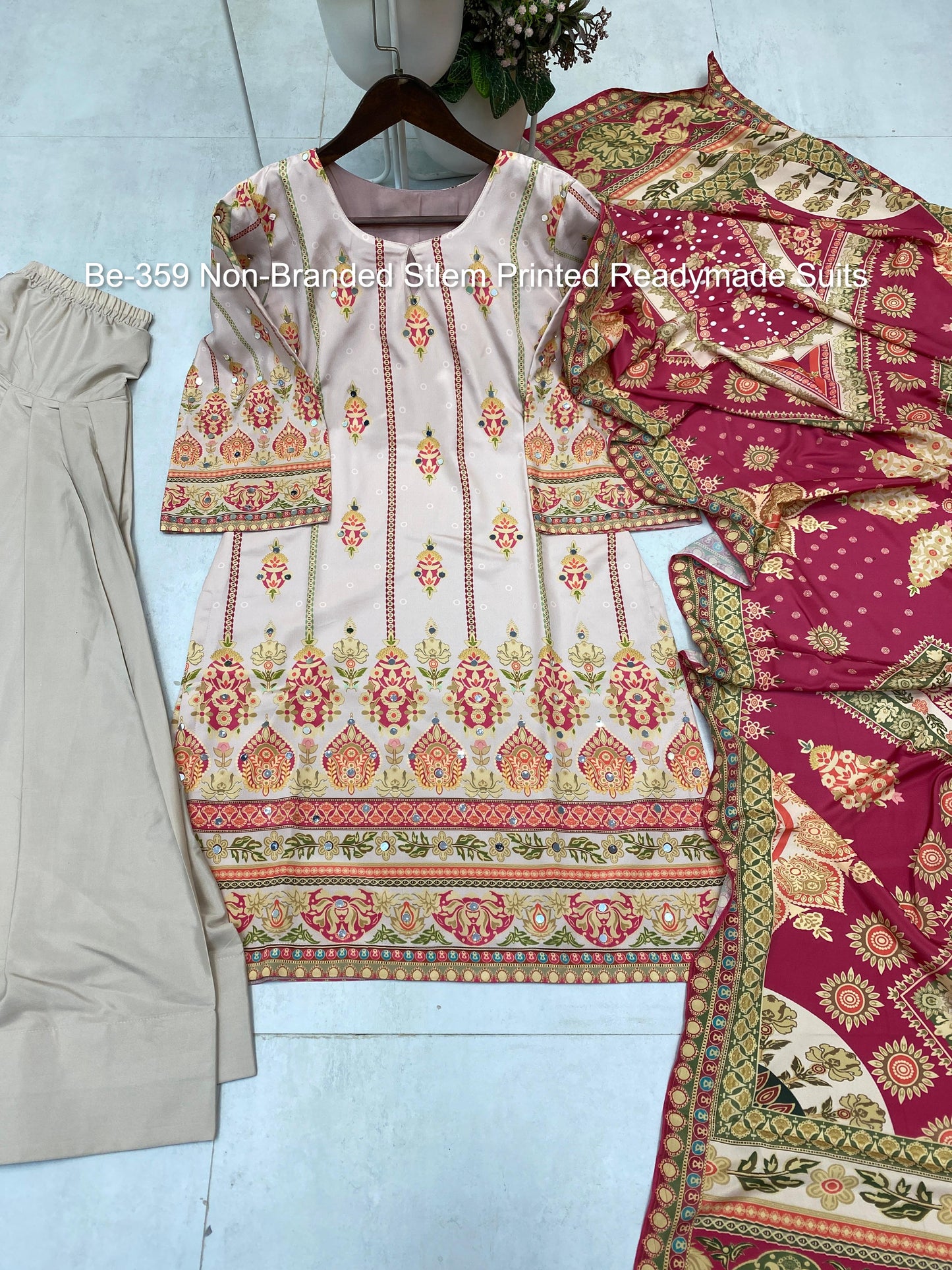 Be-359 Non-Branded Stlem Printed Readymade Suits