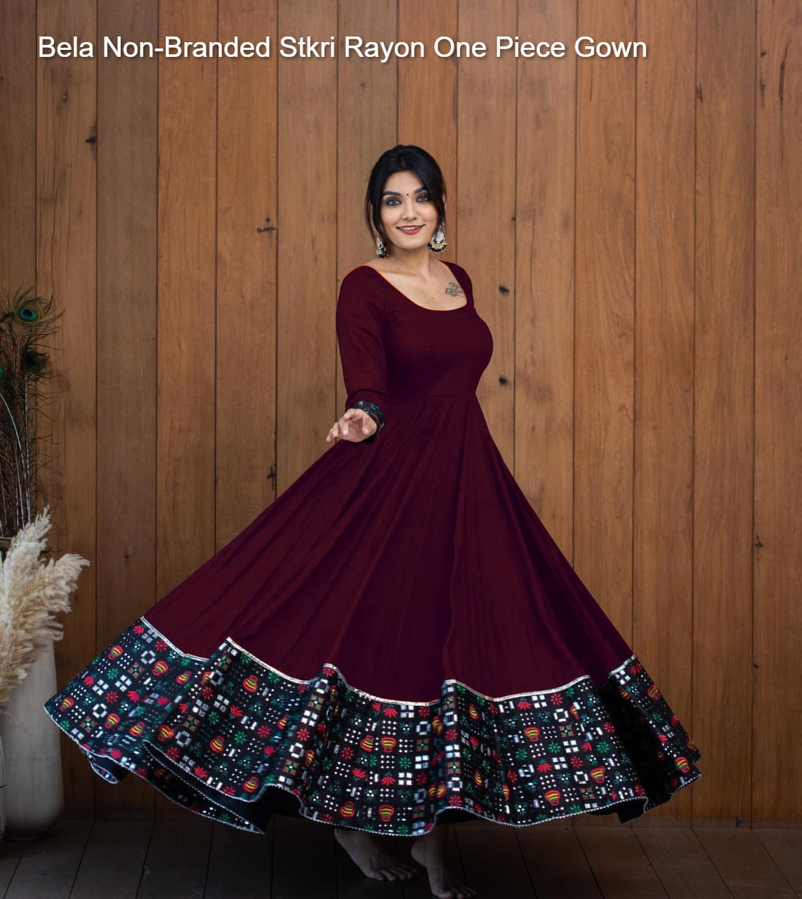 Bela Stkri Rayon One Piece Gown