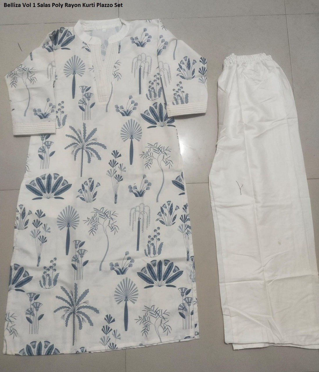 Belliza Vol 1 Salas Poly Rayon Kurti Plazzo Set