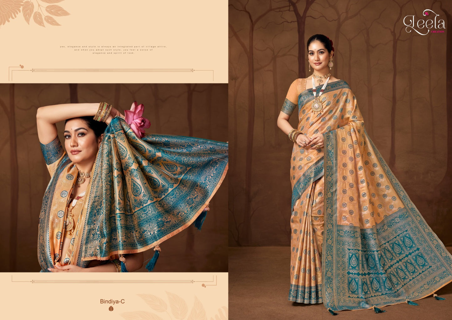 Bindiya-C Leela Sumitra Dyed Sarees