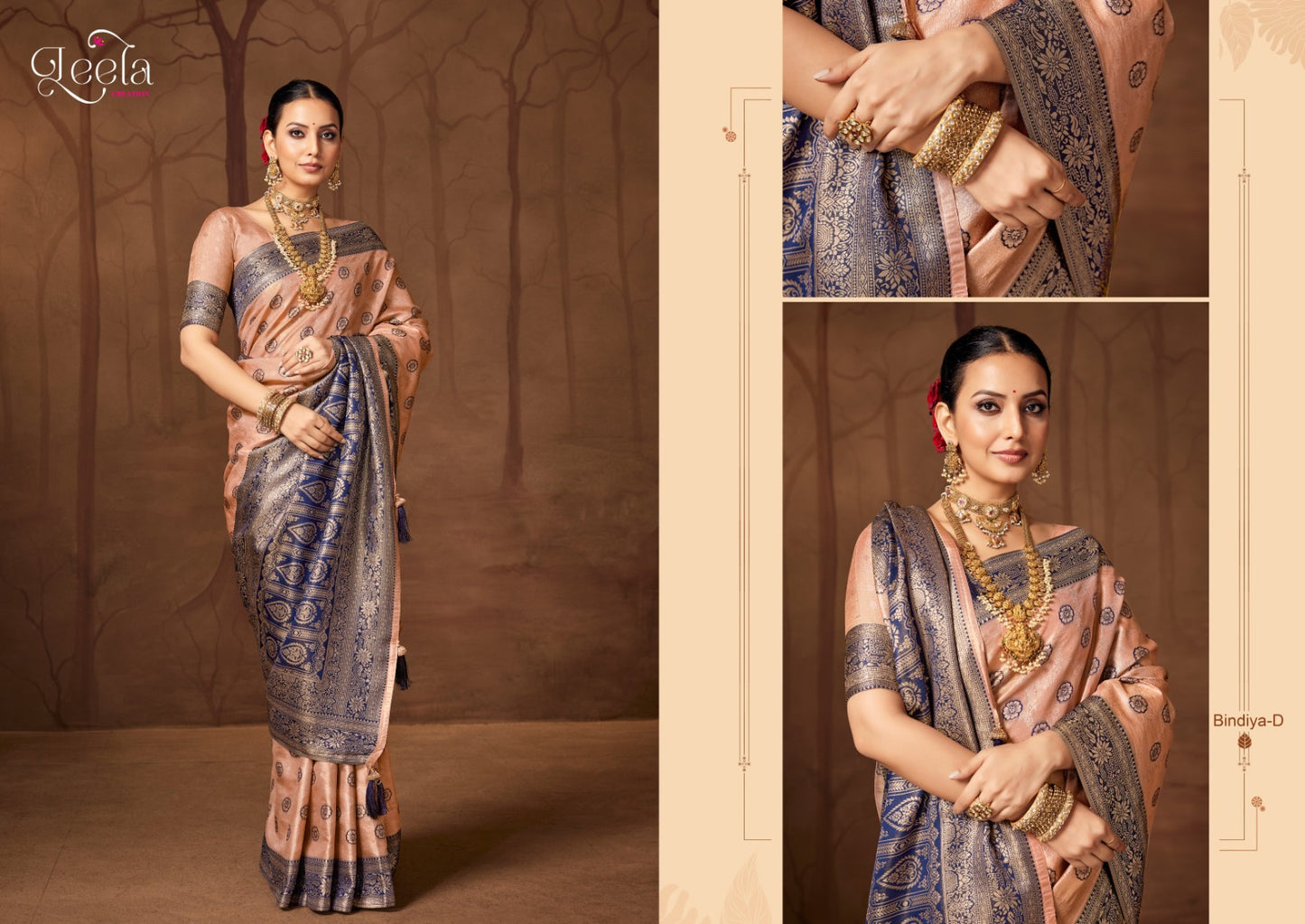 Bindiya-D Leela Sumitra Dyed Sarees
