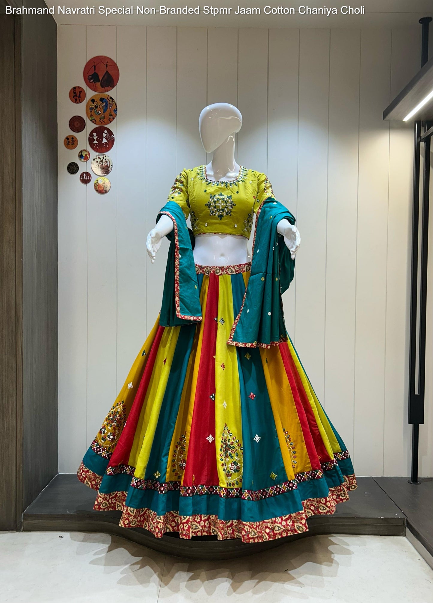 Brahmand Navratri Special Non-Branded Stpmr Jaam Cotton Chaniya Choli