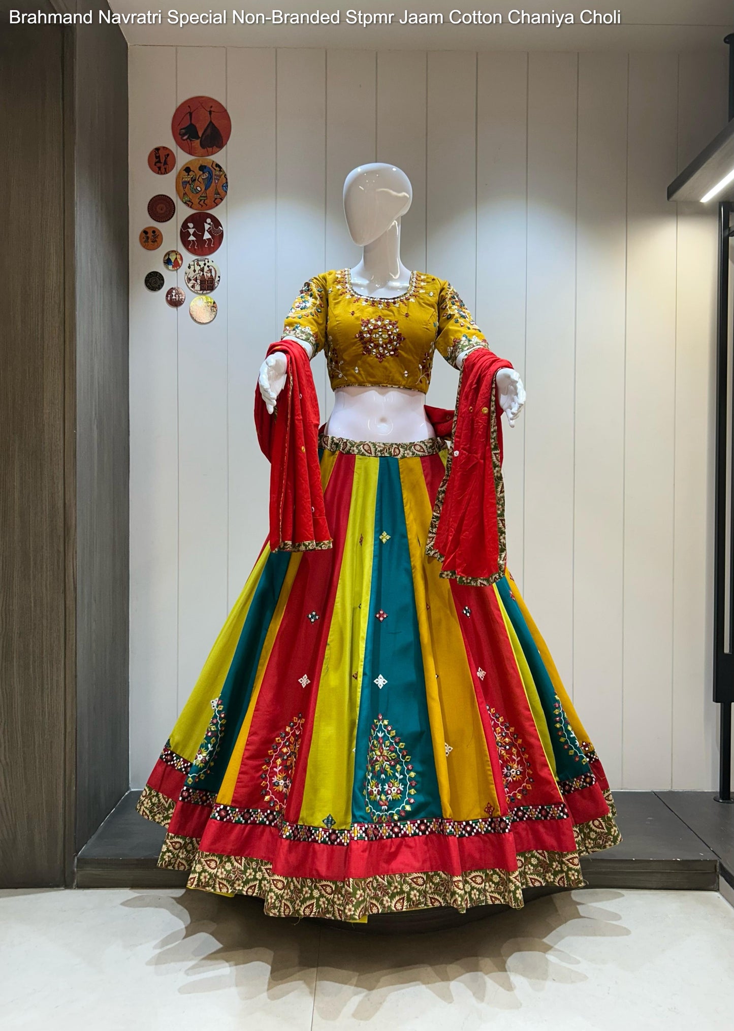 Brahmand Navratri Special Non-Branded Stpmr Jaam Cotton Chaniya Choli