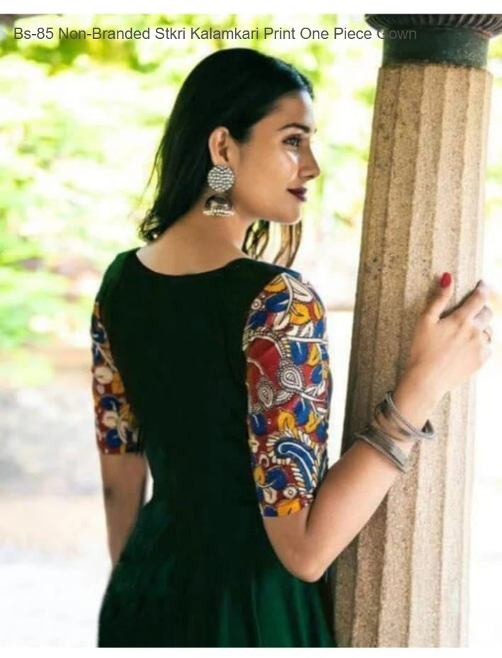 Bs-85 Non-Branded Stkri Kalamkari Print One Piece Gown