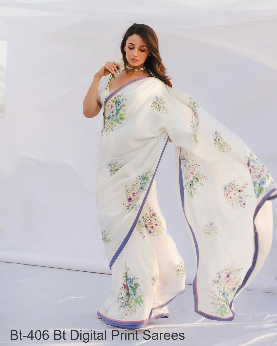Bt-406 Bt Digital Print Sarees