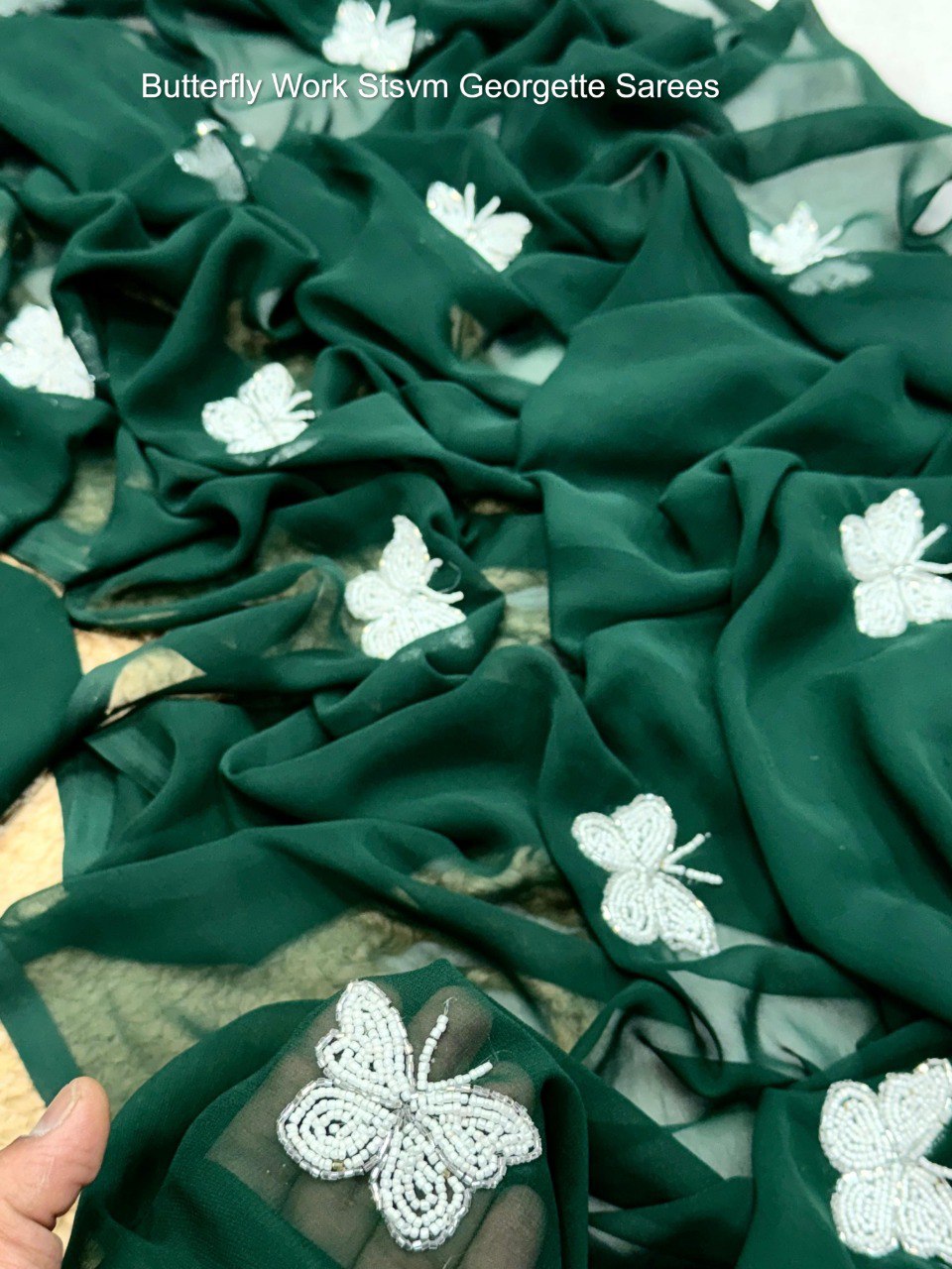 Butterfly Work Stsvm Georgette Sarees