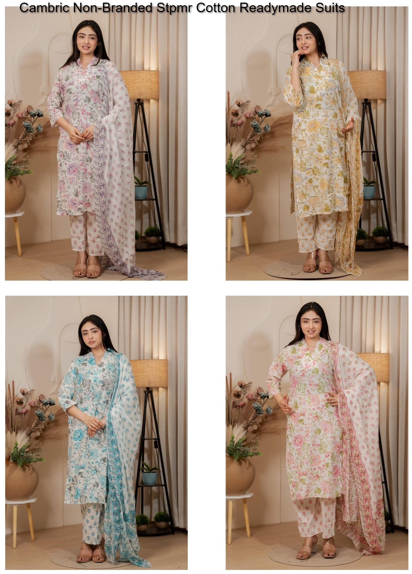 Cambric Non-Branded Stpmr Cotton Readymade Suits