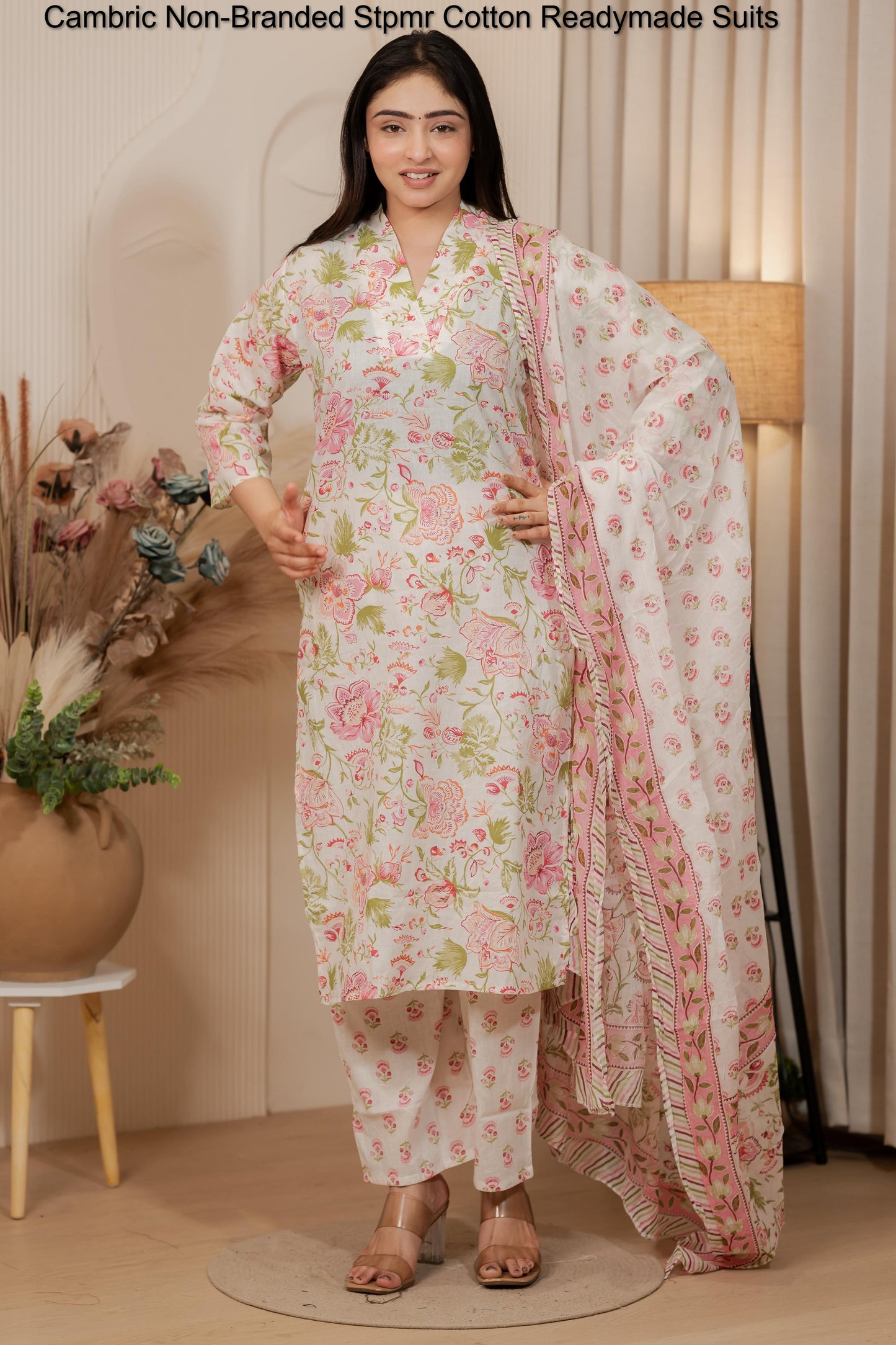 Cambric Non-Branded Stpmr Cotton Readymade Suits