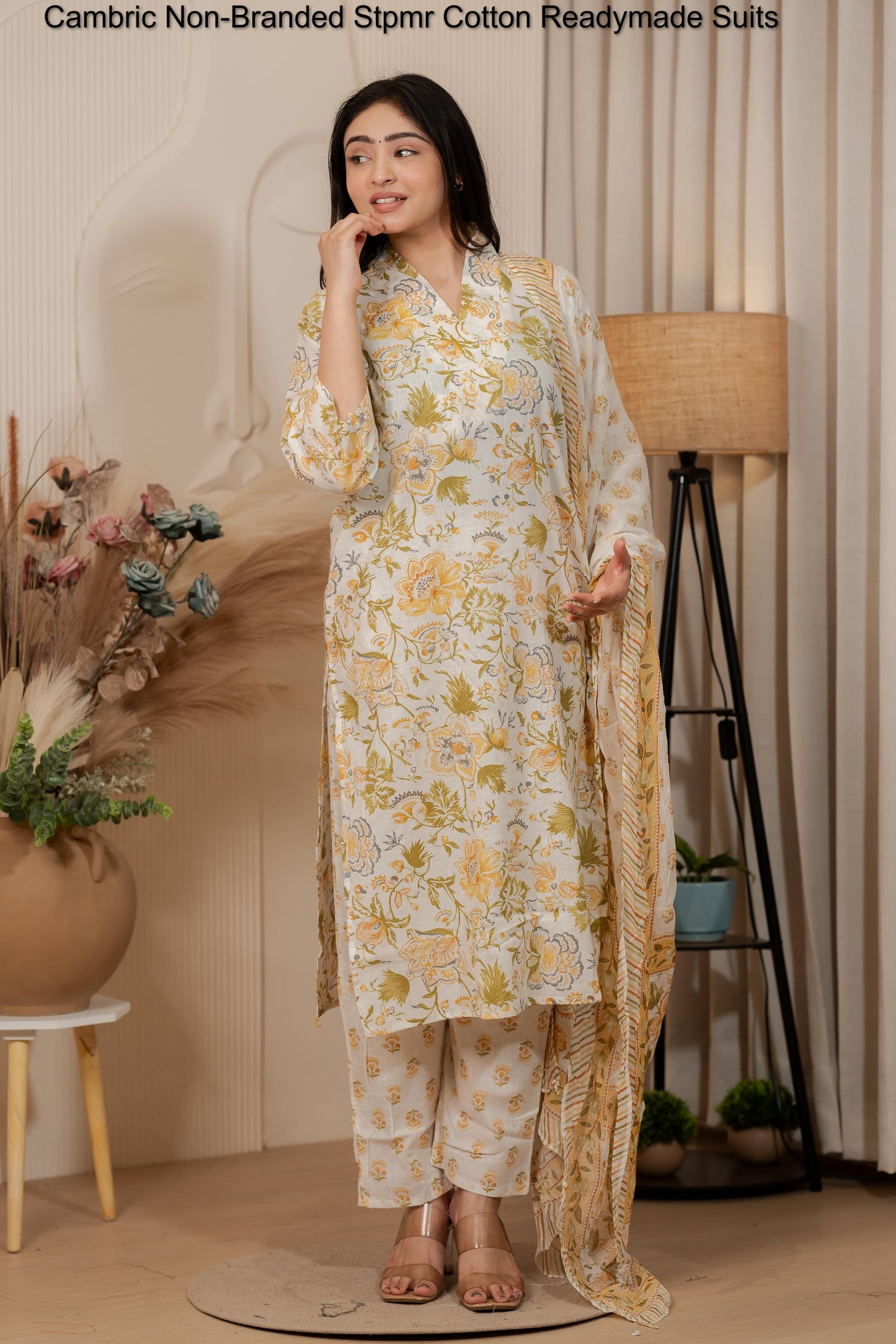 Cambric Non-Branded Stpmr Cotton Readymade Suits