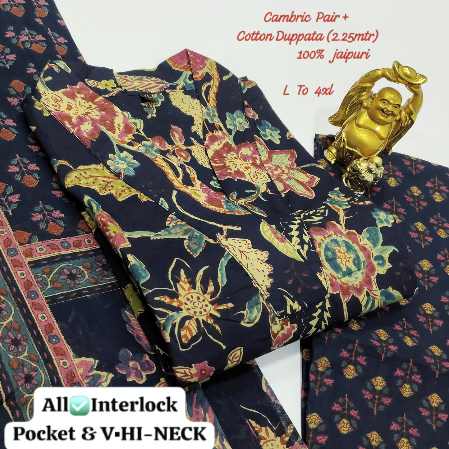 Cambric Pair Non-Branded Stpmr Cotton Readymade Suits