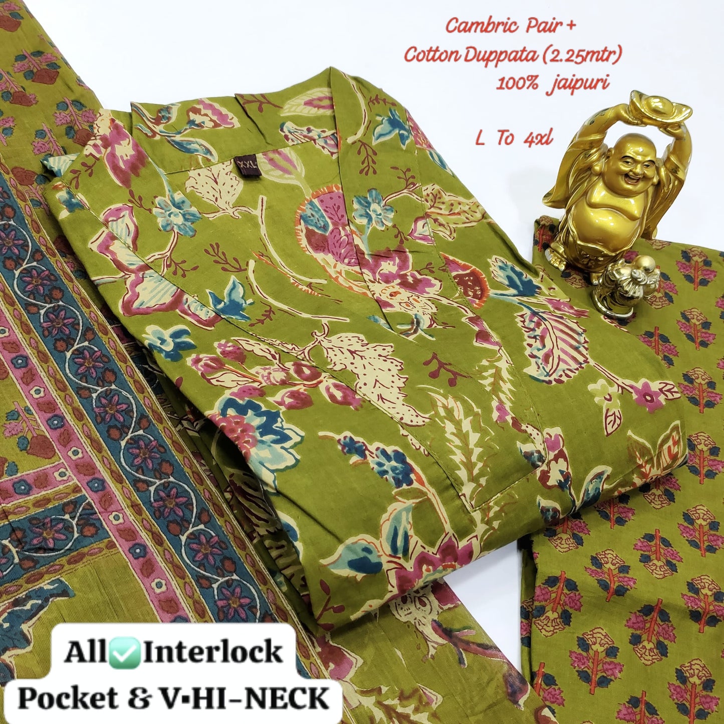 Cambric Pair Non-Branded Stpmr Cotton Readymade Suits