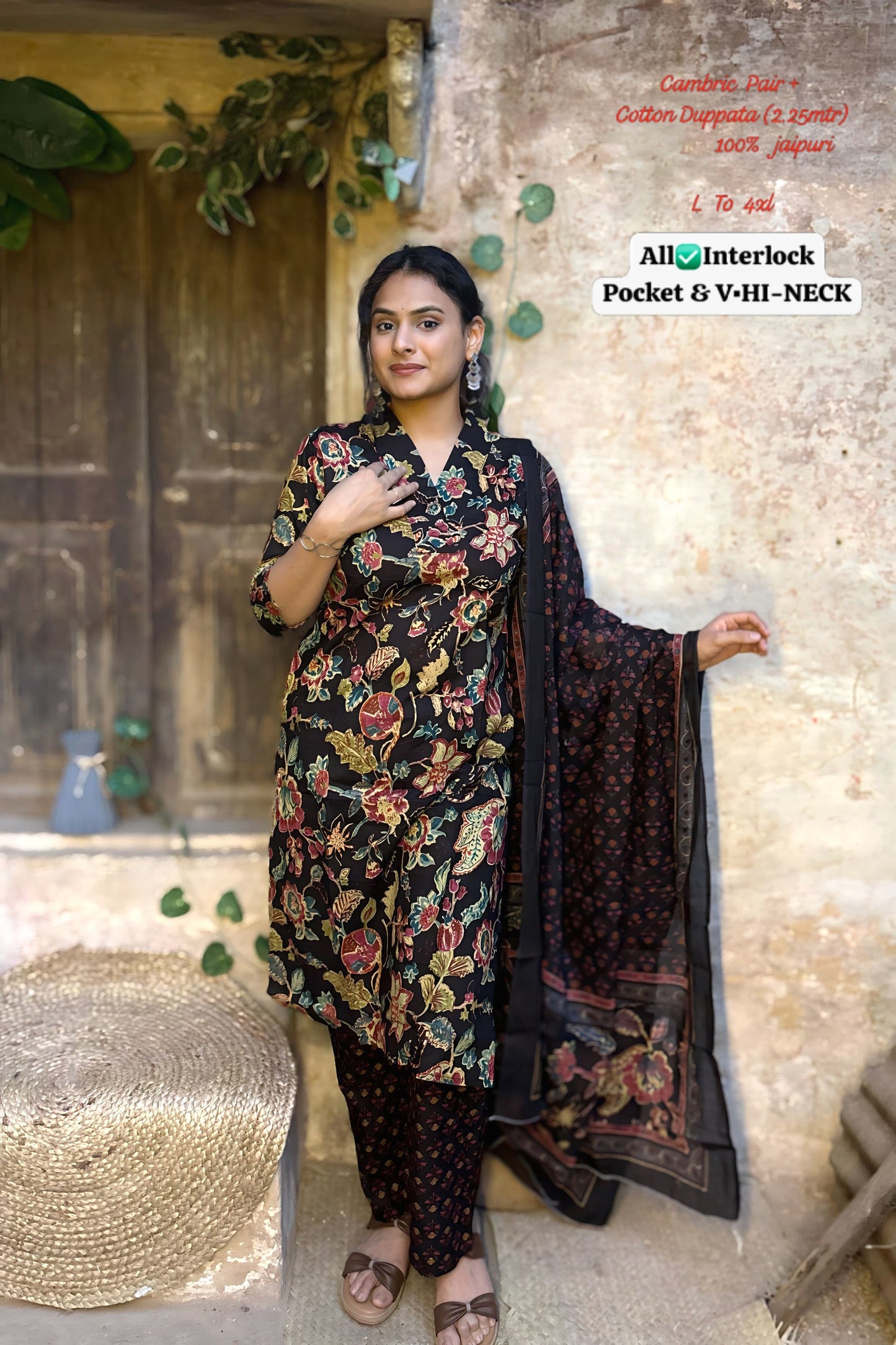 Cambric Pair Non-Branded Stpmr Cotton Readymade Suits