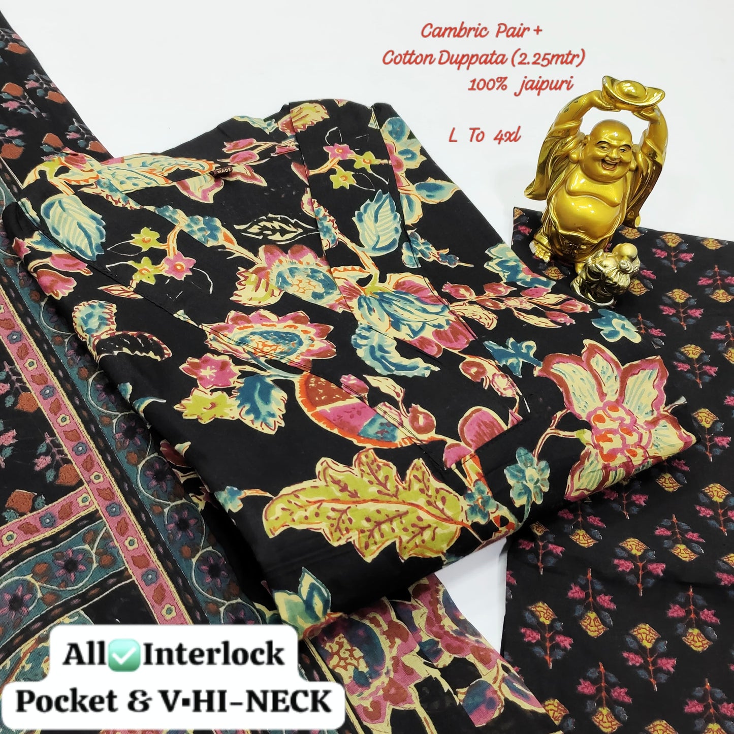 Cambric Pair Non-Branded Stpmr Cotton Readymade Suits