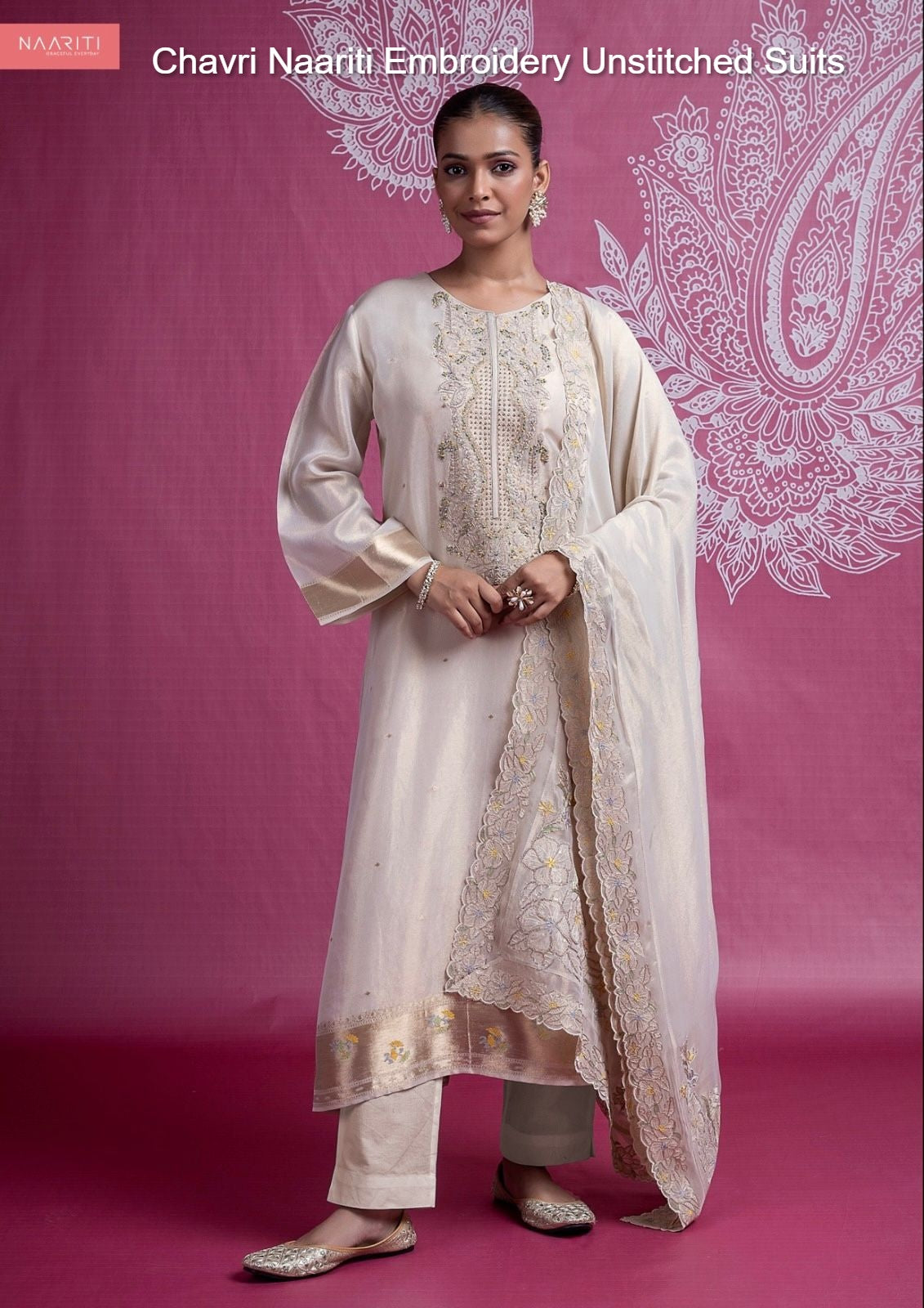 Chavri Naariti Embroidery Unstitched Suits