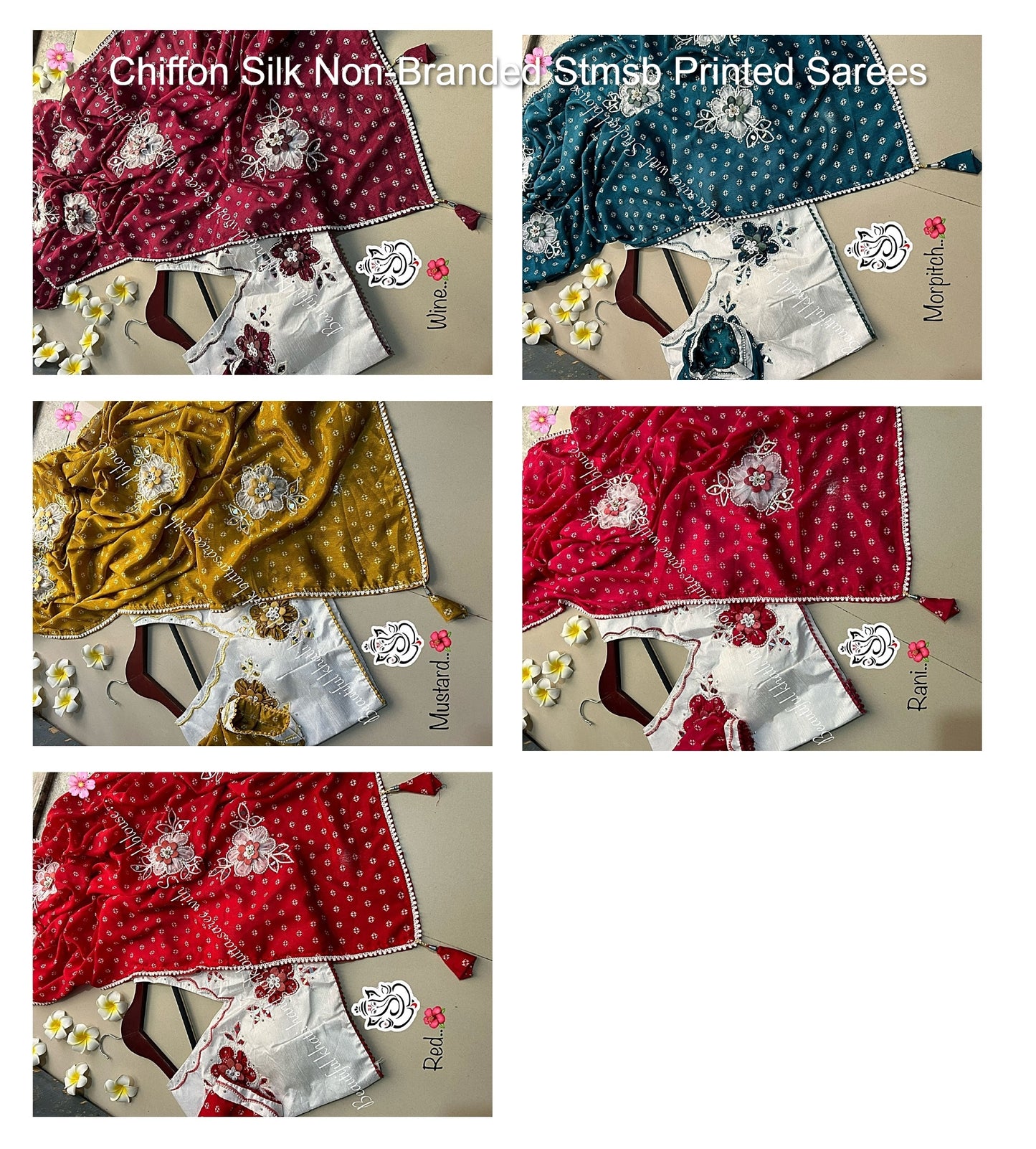 Chiffon Silk Non-Branded Stmsb Printed Sarees