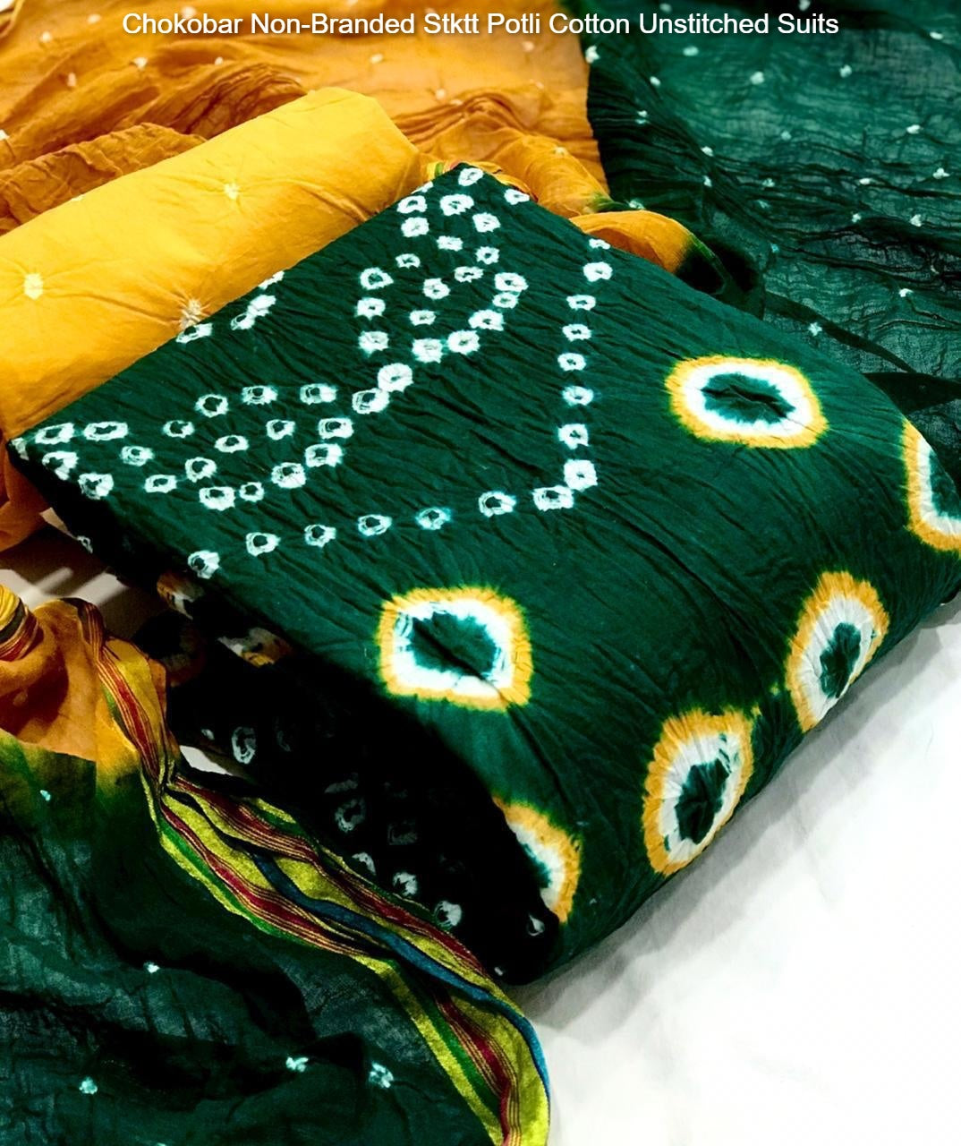 Chokobar Non-Branded Stktt Potli Cotton Unstitched Suits