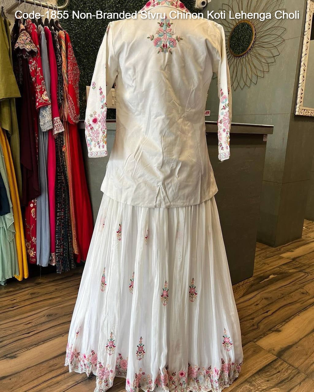 Code-1855 Non-Branded Stvru Chinon Koti Lehenga Choli