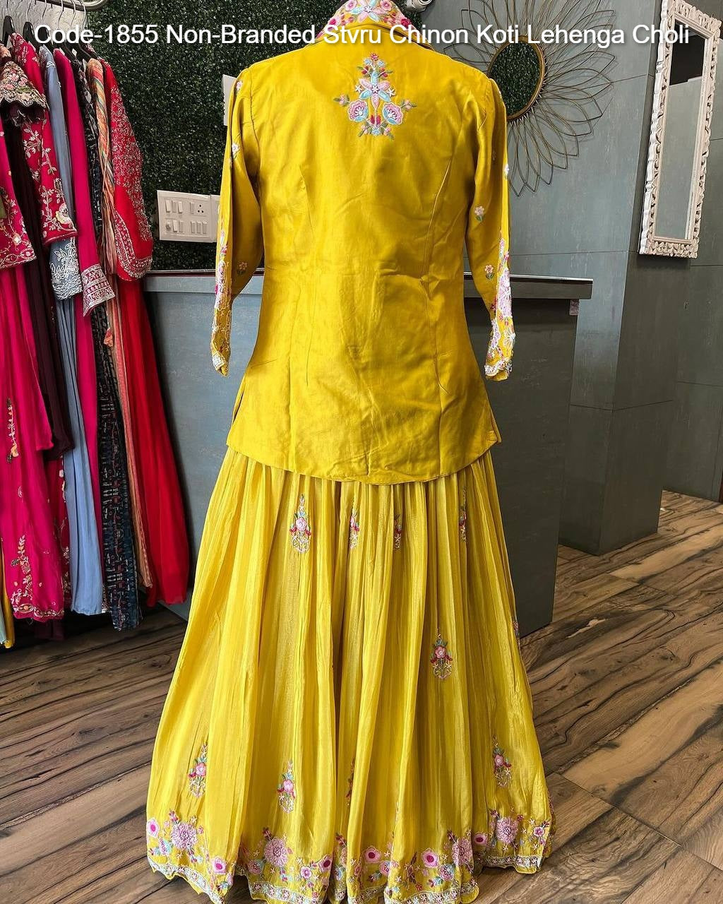 Code-1855 Non-Branded Stvru Chinon Koti Lehenga Choli