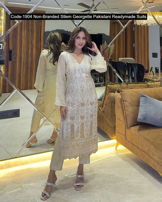 Code-1904 Non-Branded Stlem Georgette Pakistani Readymade Suits