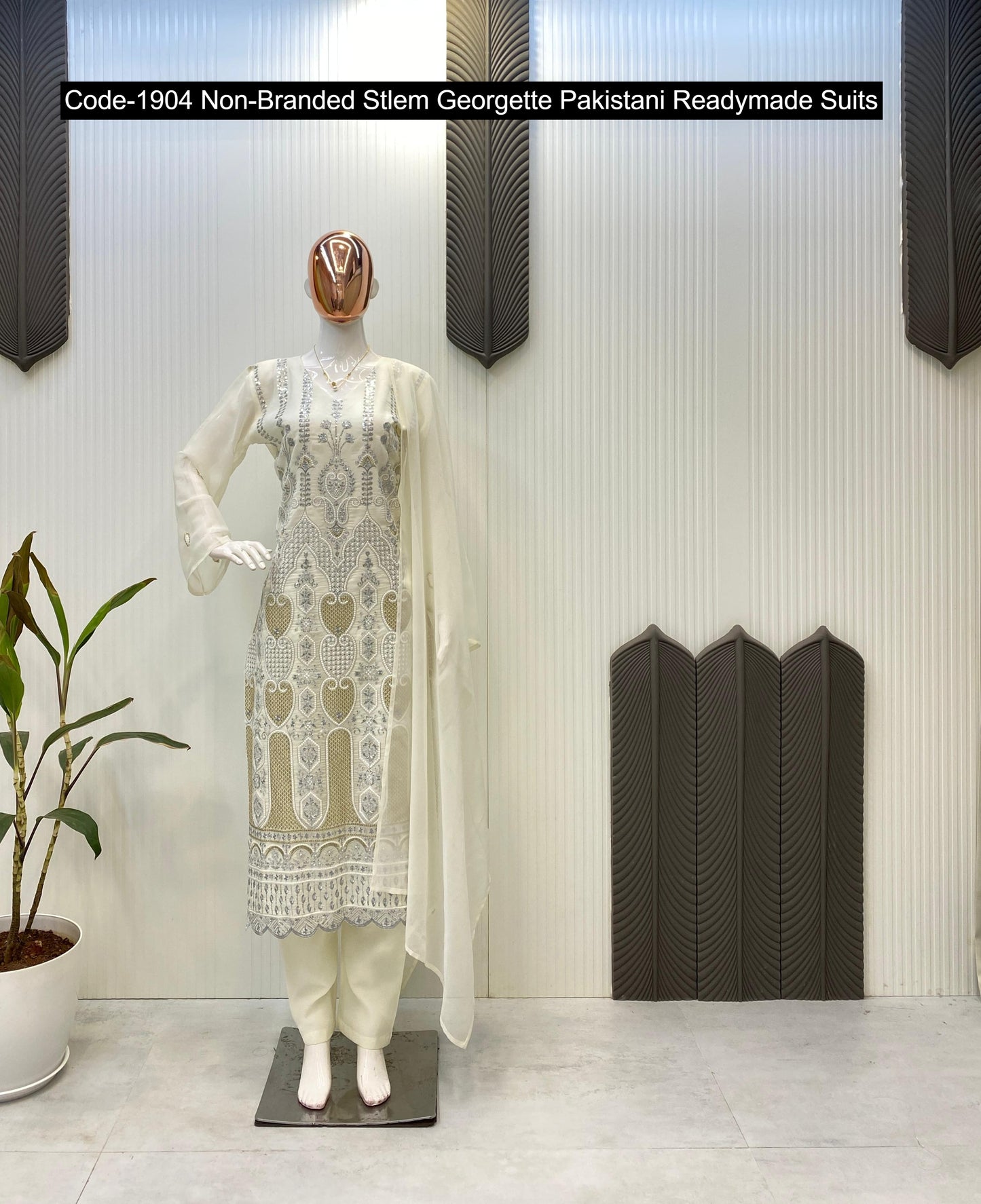 Code-1904 Non-Branded Stlem Georgette Pakistani Readymade Suits