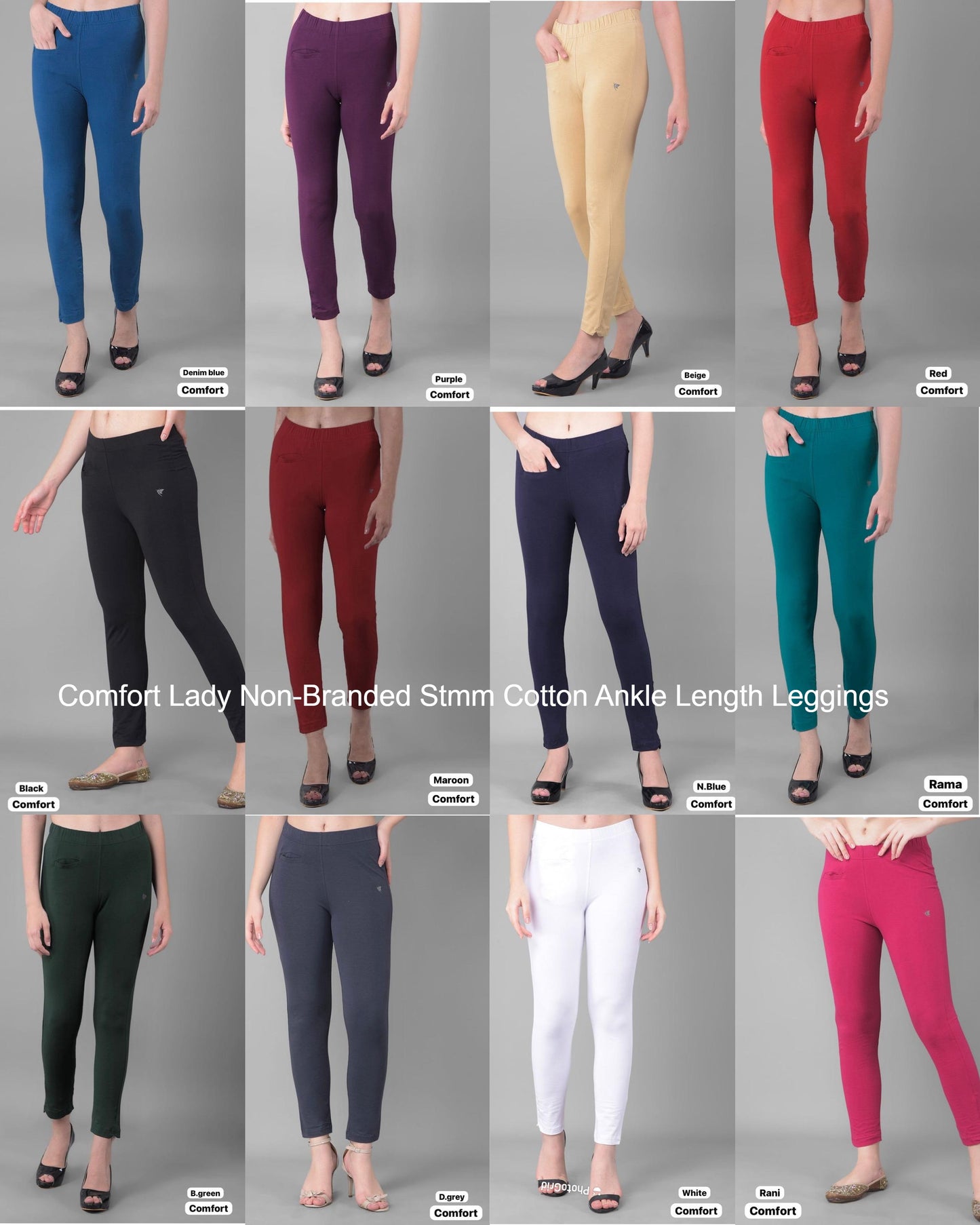 Comfort Lady Non-Branded Stmm Cotton Ankle Length Leggings
