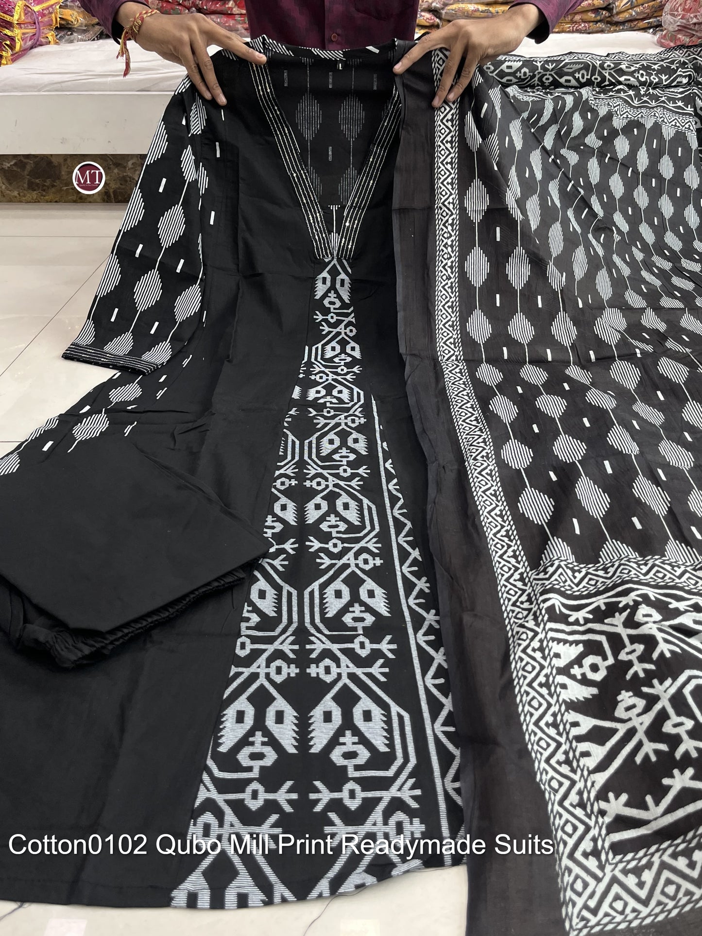 Cotton0102 Qubo Mill Print Readymade Suits