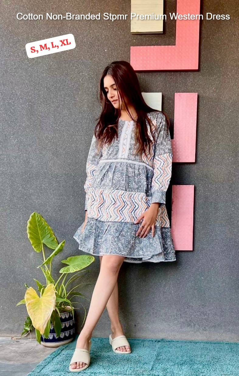 Cotton Non-Branded Stpmr Premium Western Dress
