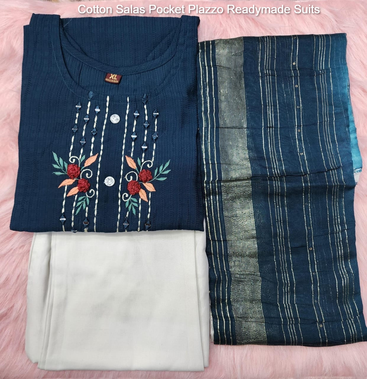 Cotton Salas Pocket Plazzo Readymade Suits