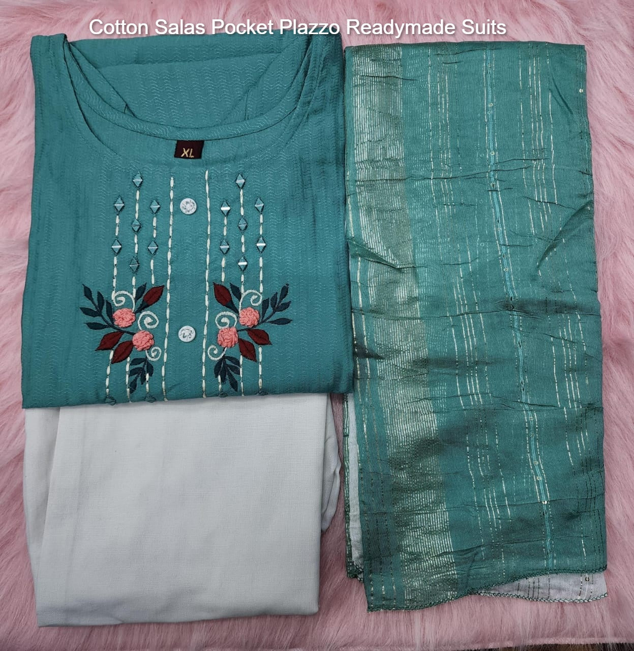 Cotton Salas Pocket Plazzo Readymade Suits