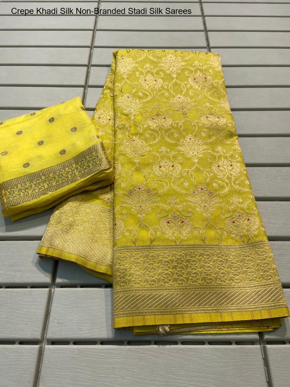 Crepe Khadi Silk Non-Branded Stadi Silk Sarees