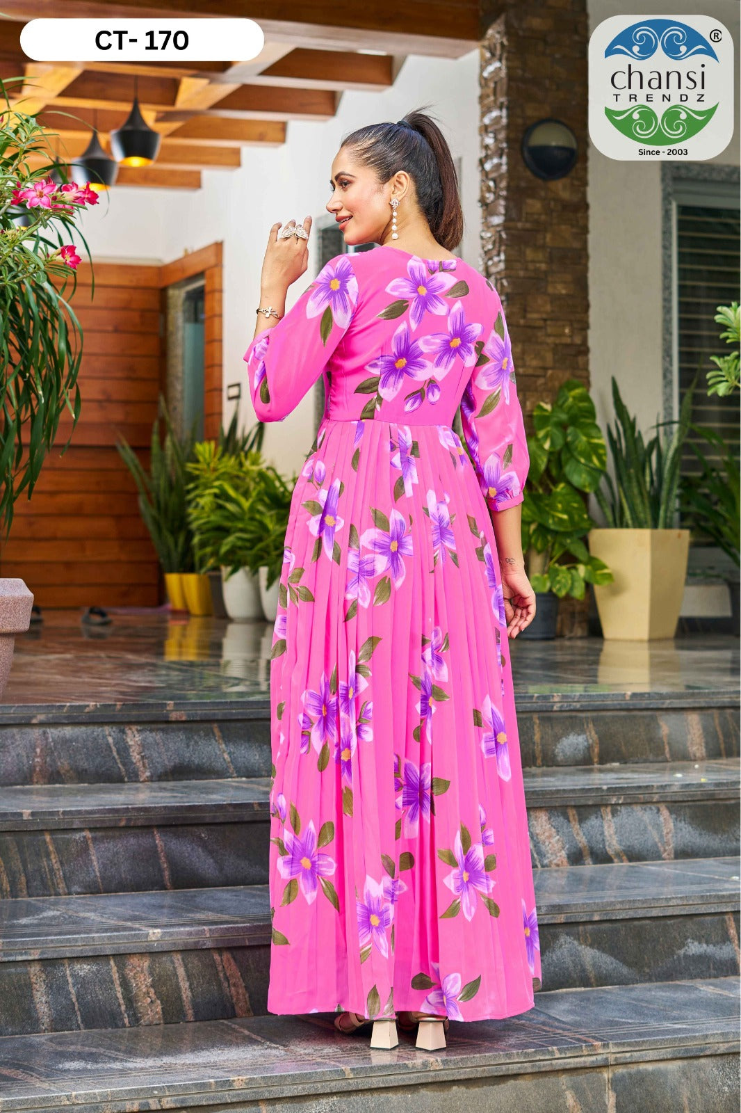 Ct-170 Inayya Chansi Trendz Georgette One Piece Gown