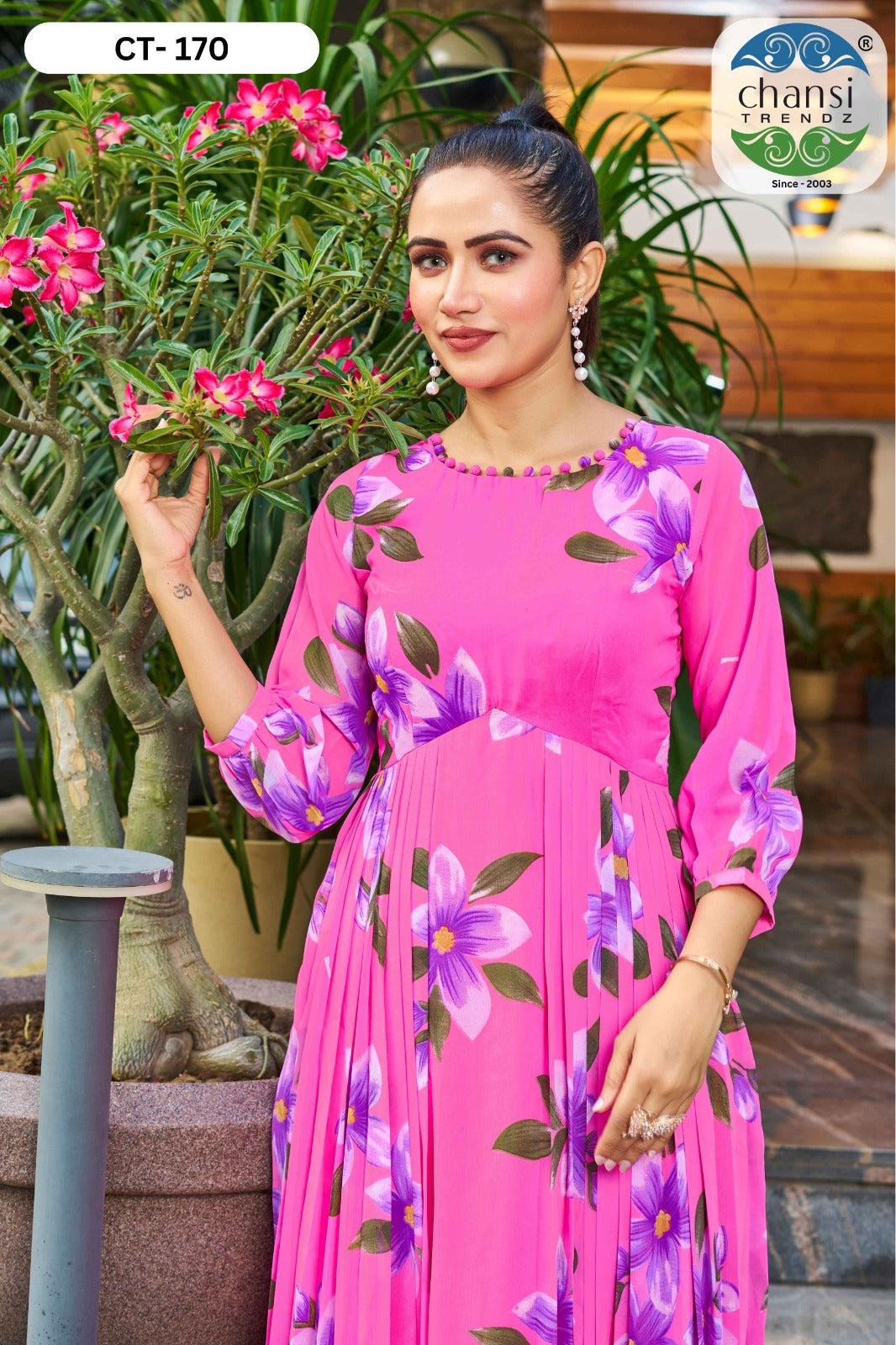 Ct-170 Inayya Chansi Trendz Georgette One Piece Gown