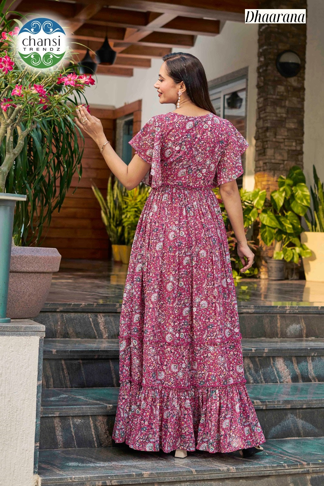 Ct-190 Dhaarana Chansi Trendz Georgette One Piece Gown