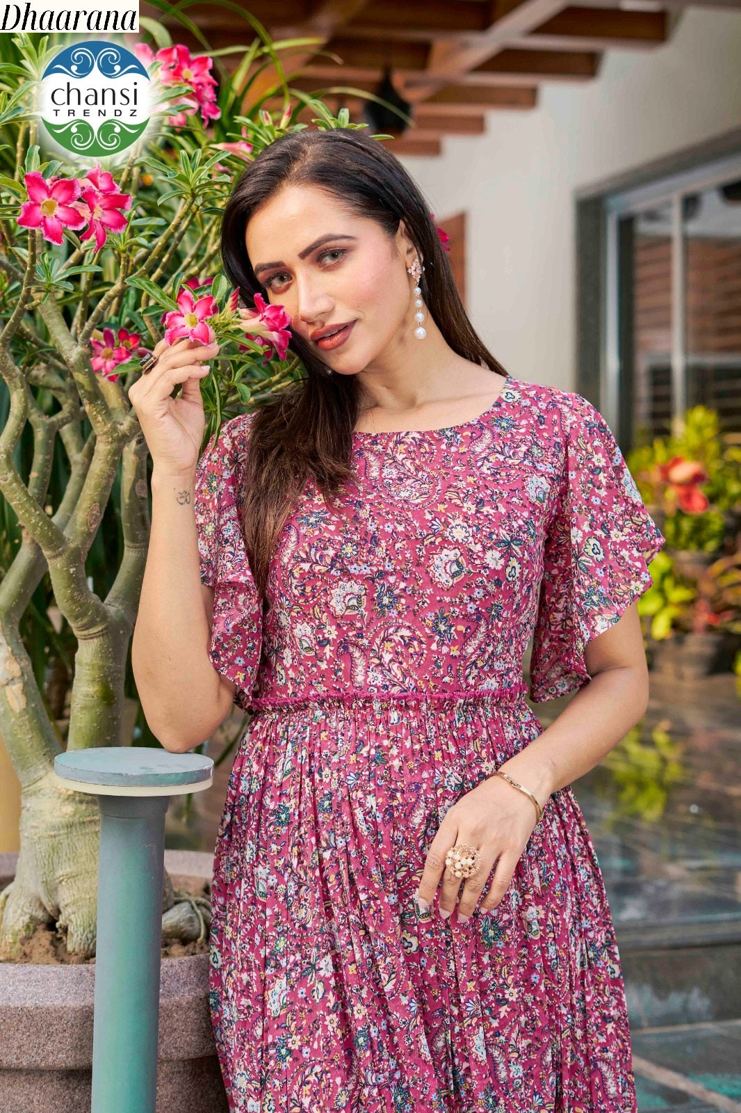 Ct-190 Dhaarana Chansi Trendz Georgette One Piece Gown