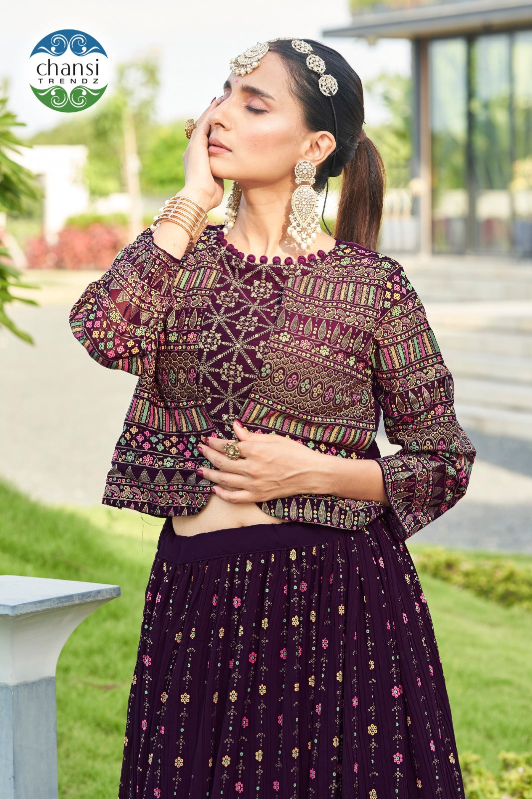 Ct-21C Amala Chansi Trendz Georgette Koti Lehenga Choli