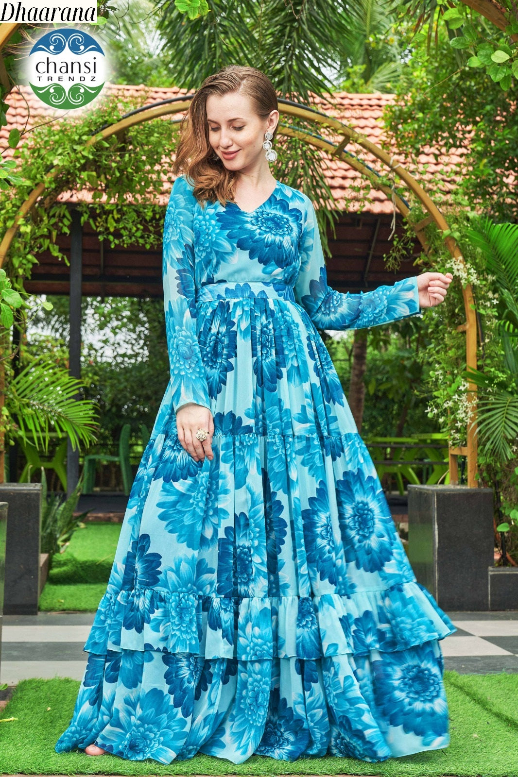 Ct-279 Dhaarana Chansi Trendz Georgette One Piece Gown