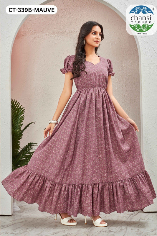Ct-339B Chansi Trendz Cotton One Piece Gown