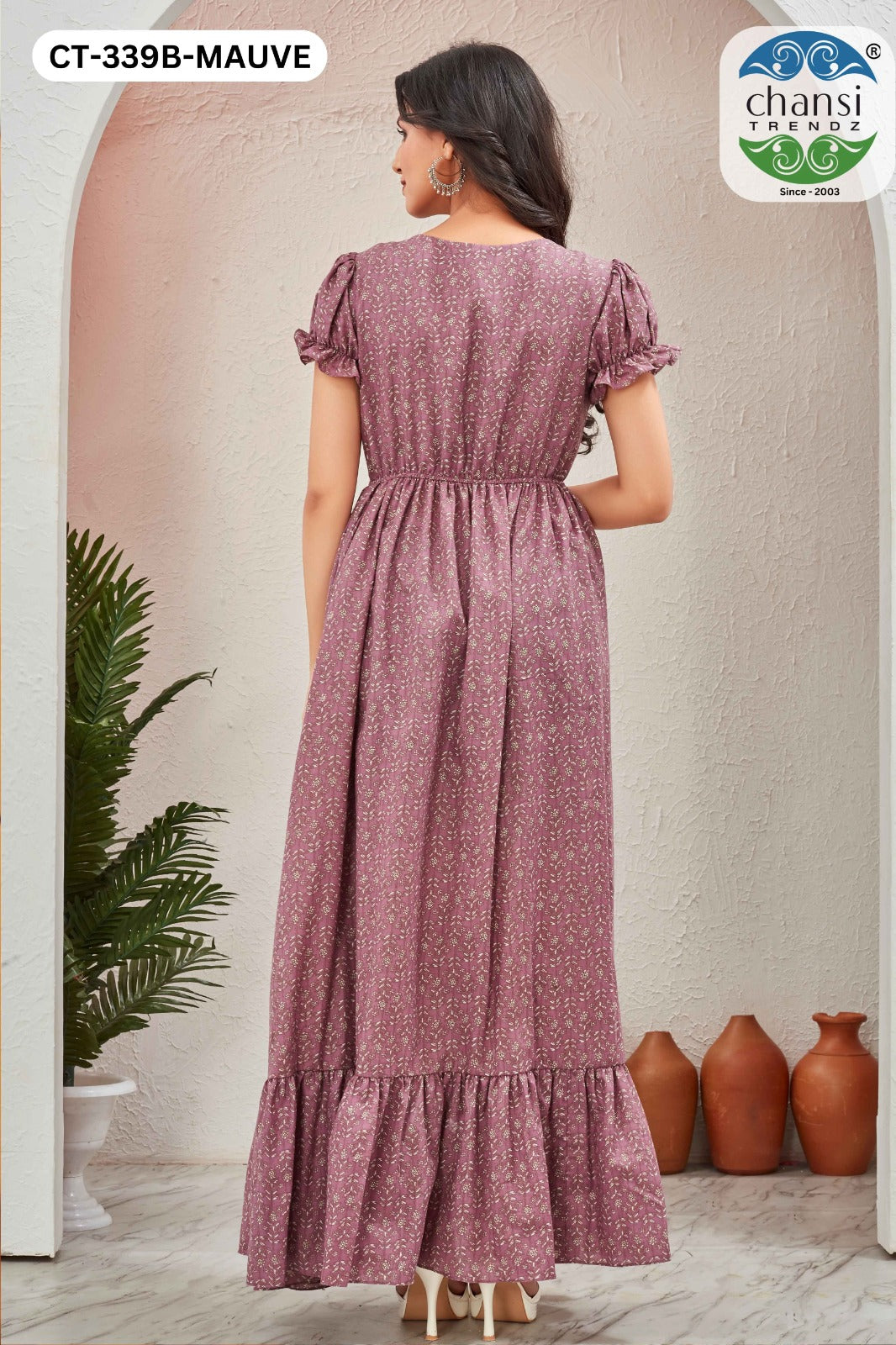 Ct-339B Chansi Trendz Cotton One Piece Gown