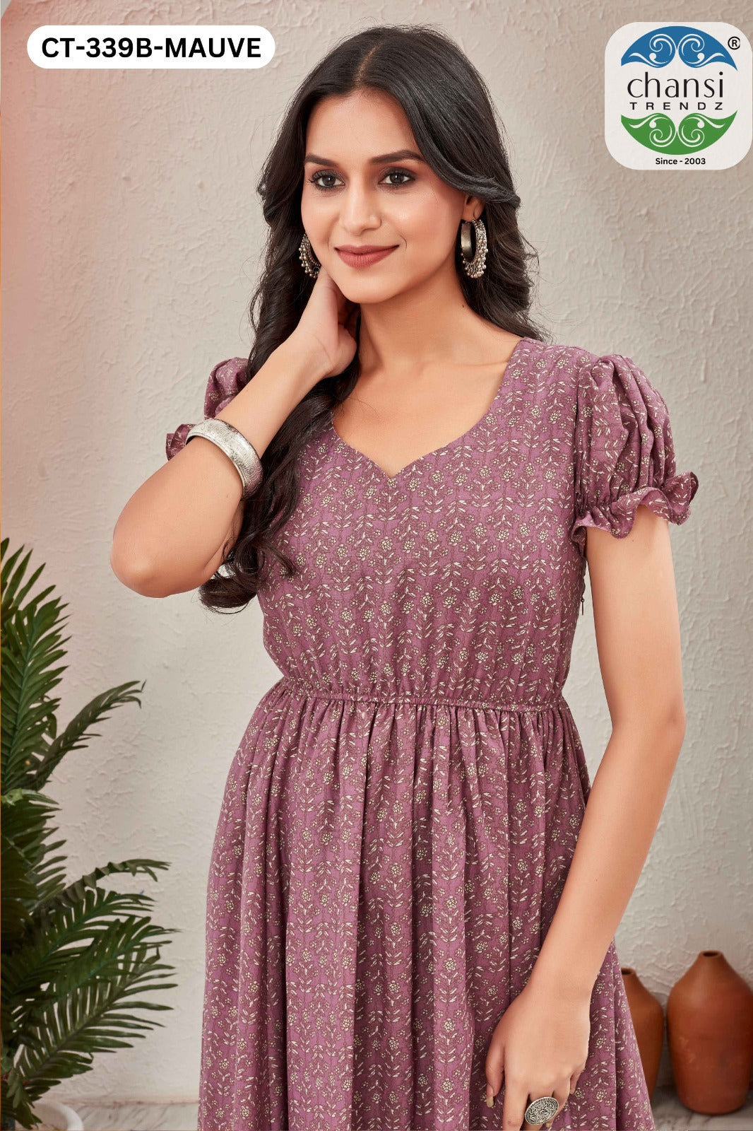 Ct-339B Chansi Trendz Cotton One Piece Gown