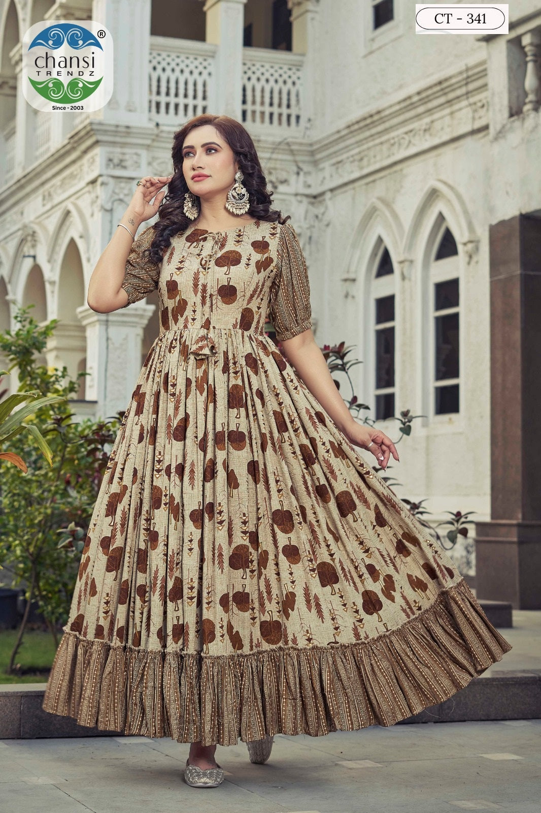 Ct-341 Prachi Chansi Trendz Rayon One Piece Gown