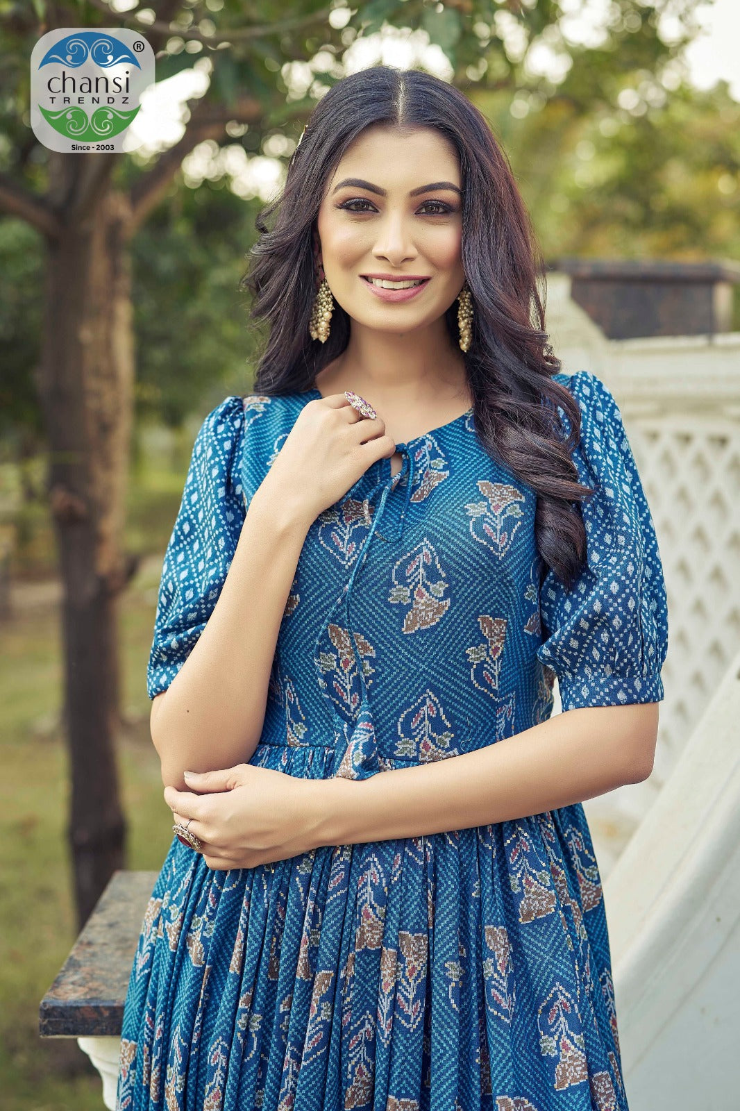 Ct-343 Prachi Chansi Trendz Rayon One Piece Gown