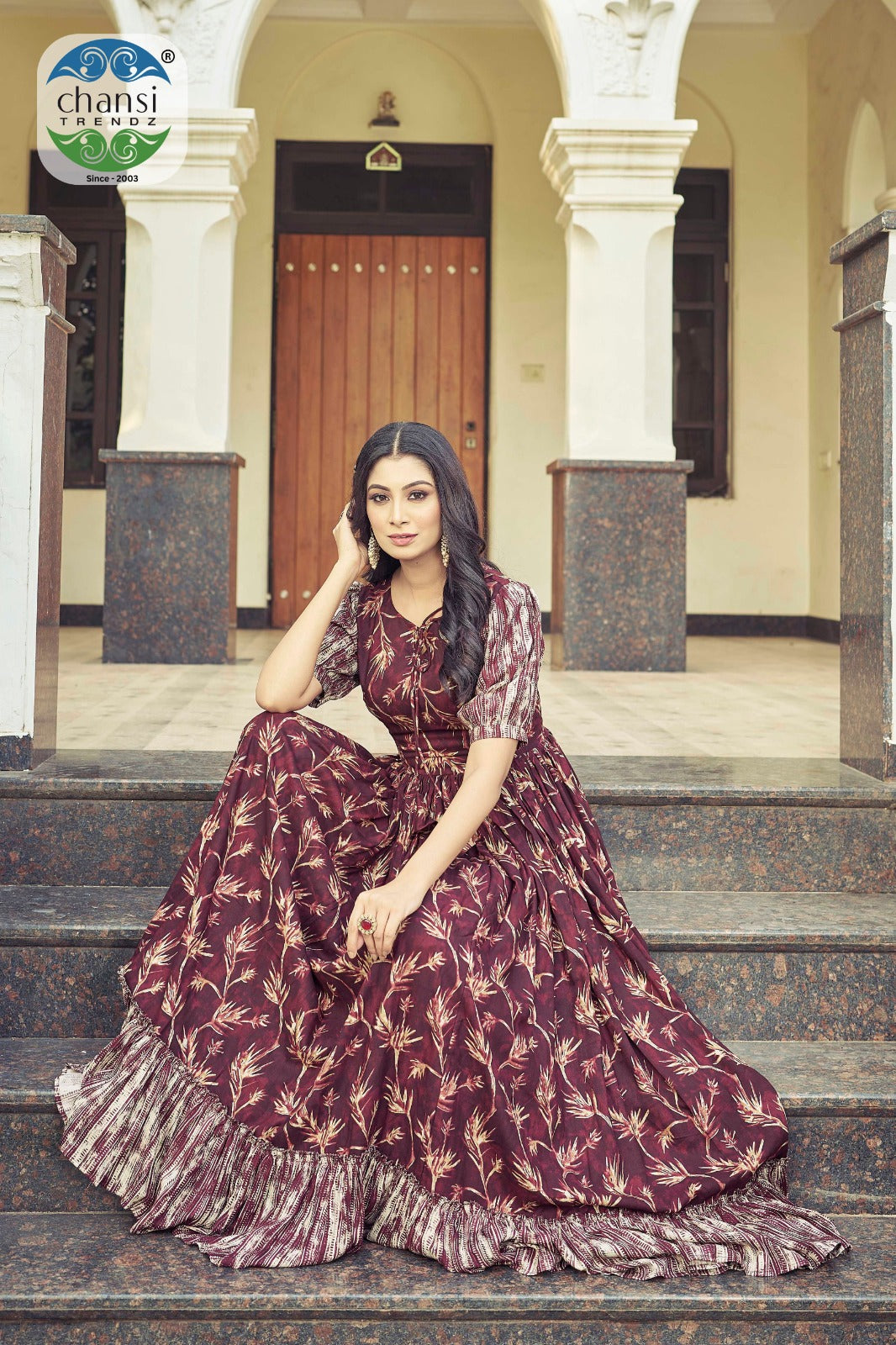 Ct-344 Prachi Chansi Trendz Rayon One Piece Gown