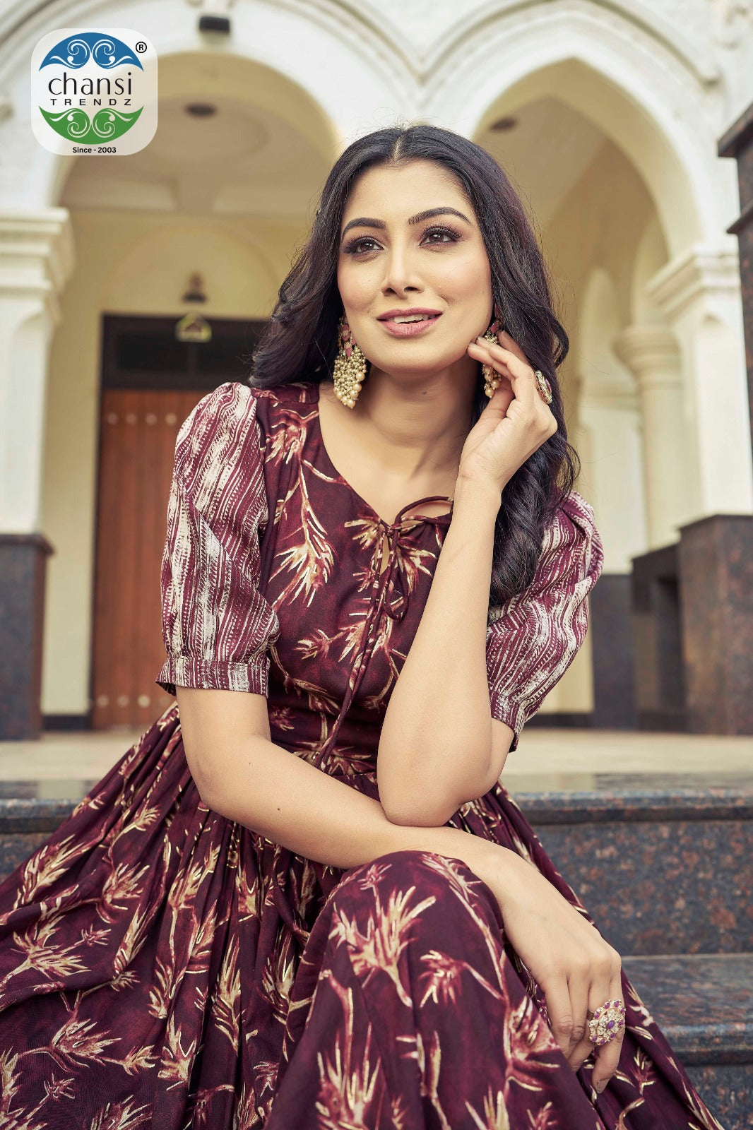 Ct-344 Prachi Chansi Trendz Rayon One Piece Gown