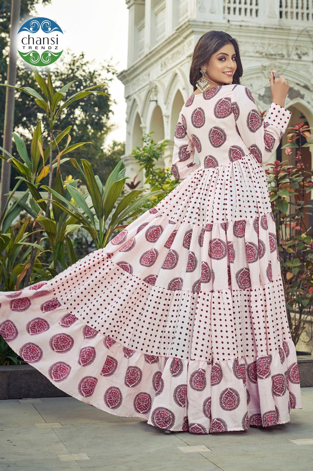 Ct-346 Indira Chansi Trendz Poly Cotton One Piece Gown