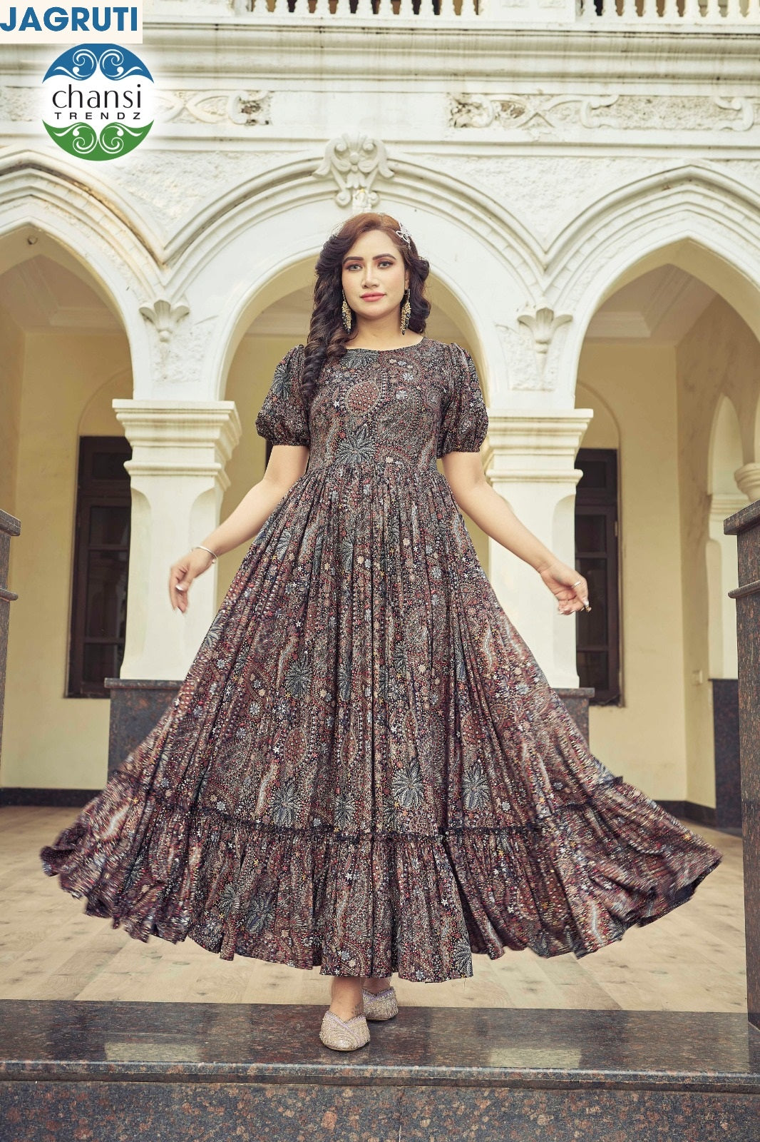 Ct-352 Jagruti Chansi Trendz Rayon One Piece Gown