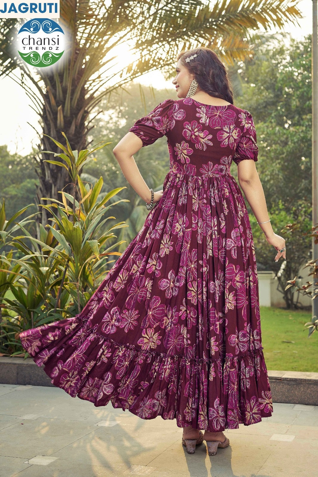 Ct-354 Jagruti Chansi Trendz Rayon One Piece Gown